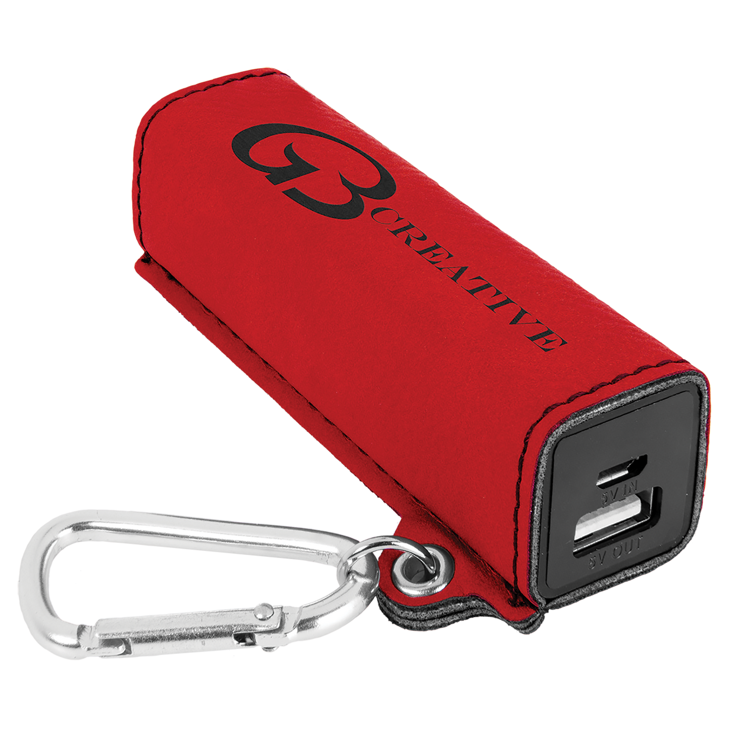 Leatherette 2200 mAh Power Bank with USB Cord