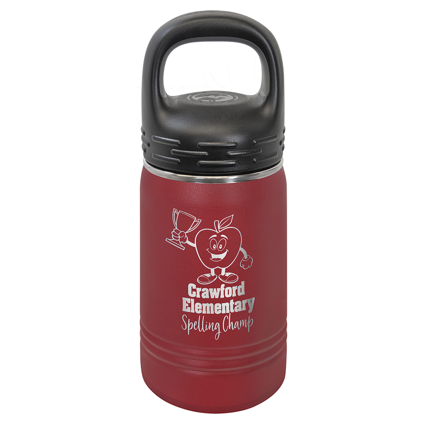 12oz Water Bottle with Lug Lid