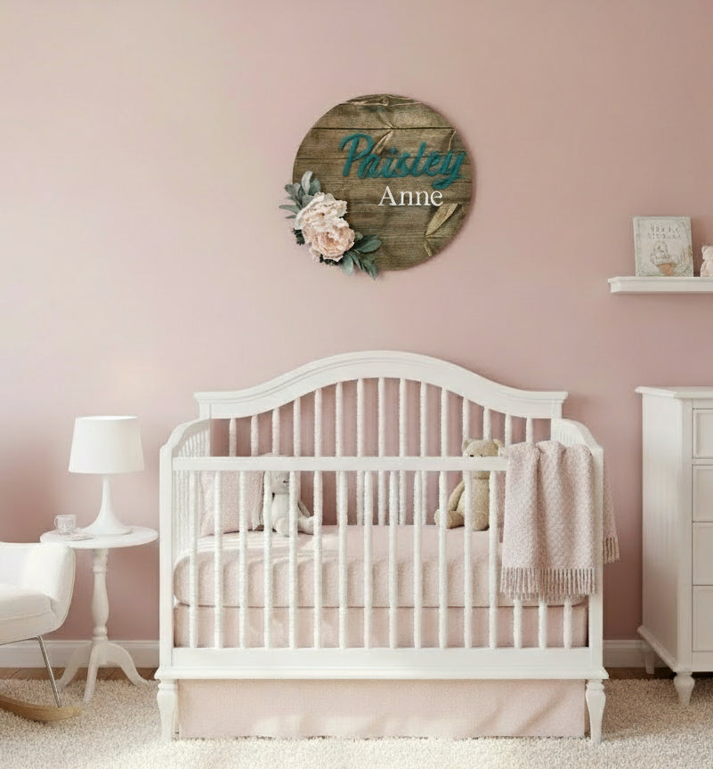 Custom Nursery Sign - 18” Circle