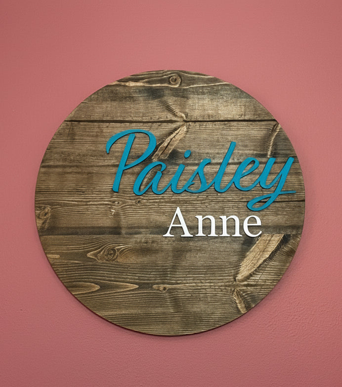 Custom Nursery Sign - 18” Circle