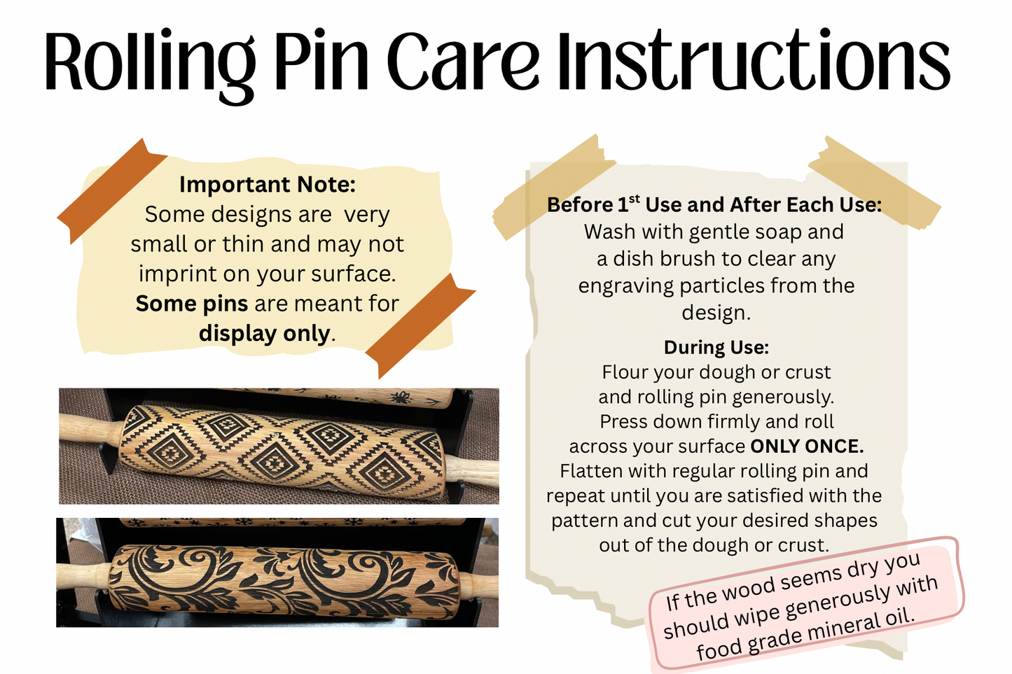 Engraved Rolling Pins