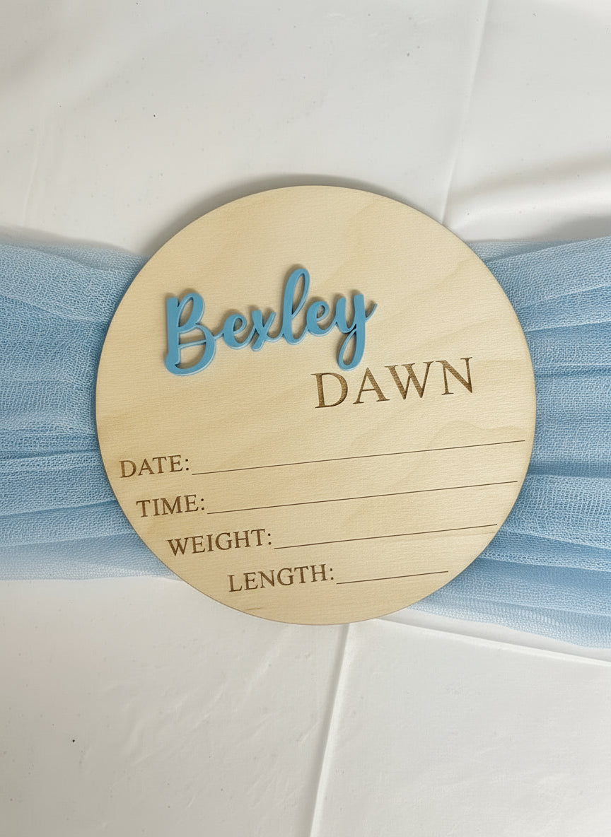 Baby Announcement Sign -6”