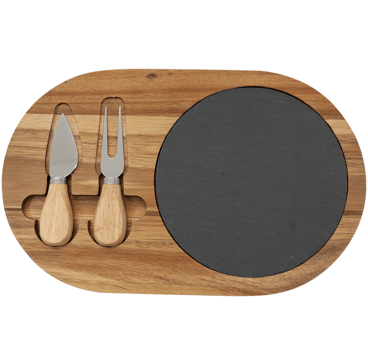 Customized Slate & Acacia Cheese Board